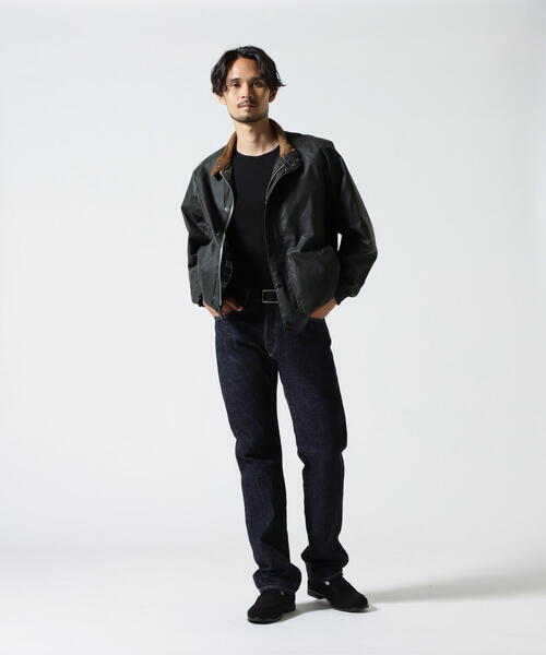 Barbour(バブアー)の「Barbour (バブアー)Transport Wax Blouson(ブルゾン・メンズ・ブラック/ライトグリーン・38/36/40)」の3枚目の写真