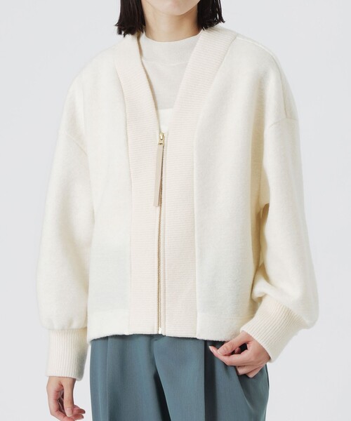 LOVELESS（ラブレス）の「MAPELジップカーディガン（カーディガン/ボレロ・レディース・オフホワイト・36）」の3枚目の写真