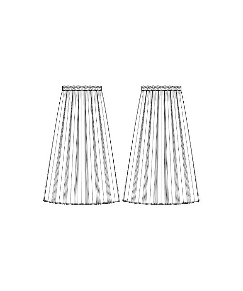 Emilyan（エミリアン）の「【 一枚で着映える 】 ピーチスキン・変形アコーディオンプリーツスカート（スカート・レディース・チャコールグレー/グレイッシュベージュ・M）」の11枚目の写真