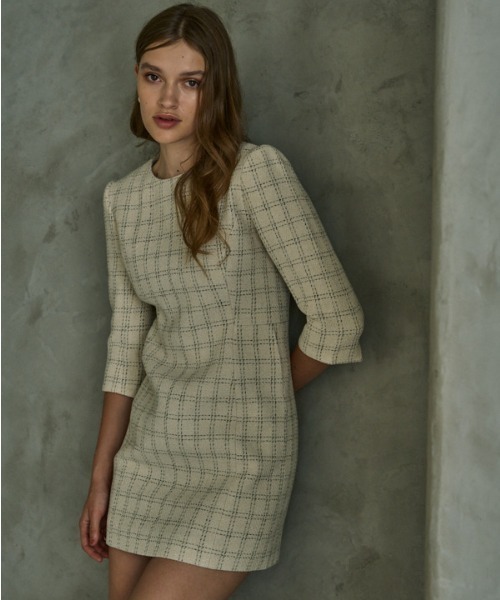 ERADIE（エラディエ）の「Tweed Minimal One-piece ツイードミニマムワンピース（ワンピース・レディース・アイボリー/ブラック・FREE）」の7枚目の写真