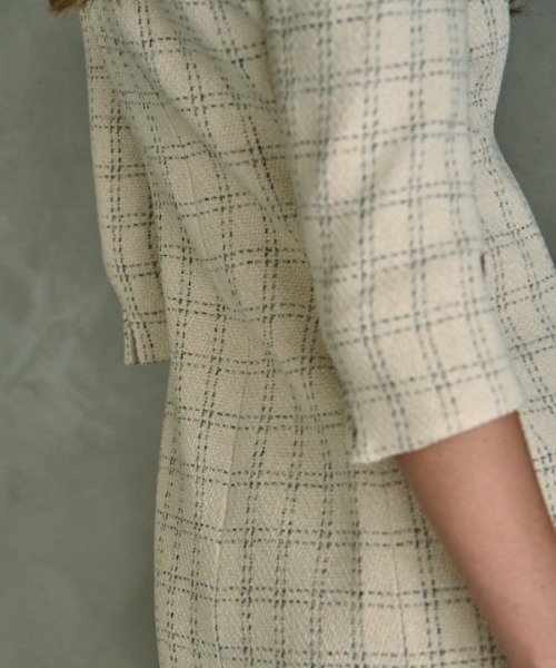 ERADIE（エラディエ）の「Tweed Minimal One-piece ツイードミニマムワンピース（ワンピース・レディース・アイボリー/ブラック・FREE）」の19枚目の写真