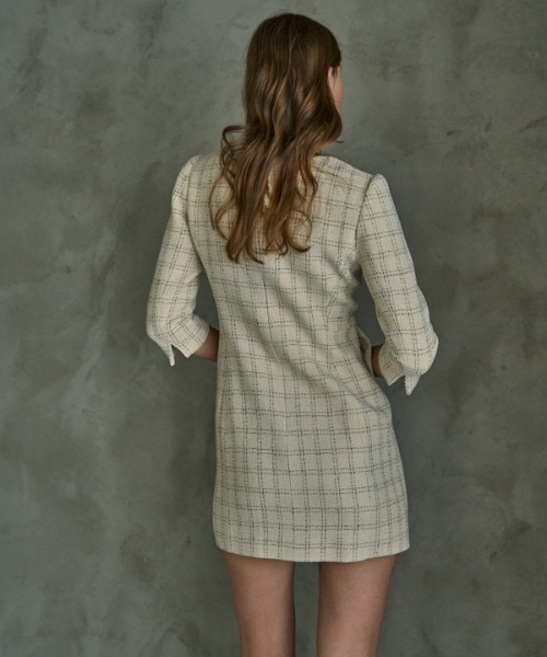 ERADIE（エラディエ）の「Tweed Minimal One-piece ツイードミニマムワンピース（ワンピース・レディース・アイボリー/ブラック・FREE）」の11枚目の写真