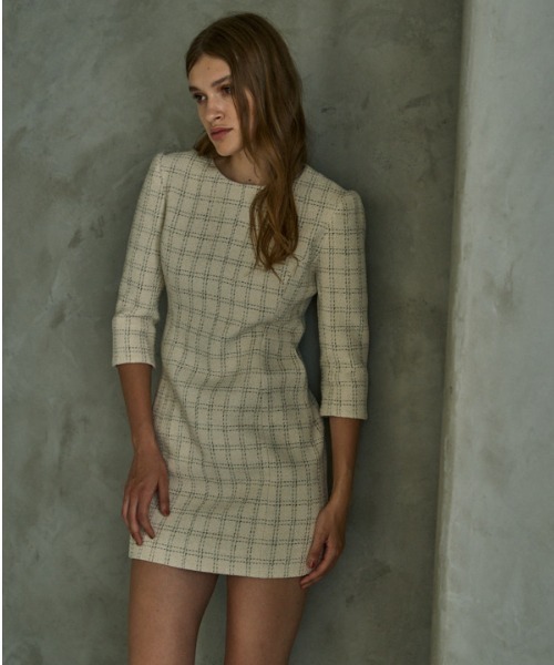 ERADIE（エラディエ）の「Tweed Minimal One-piece ツイードミニマムワンピース（ワンピース・レディース・アイボリー/ブラック・FREE）」の15枚目の写真