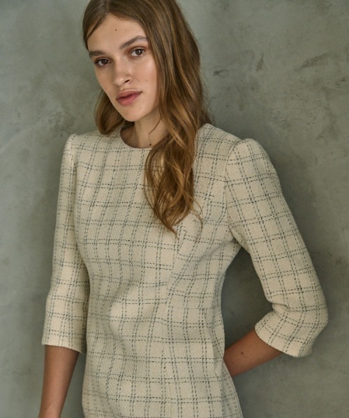 ERADIE（エラディエ）の「Tweed Minimal One-piece ツイードミニマムワンピース（ワンピース・レディース・アイボリー/ブラック・FREE）」の12枚目の写真