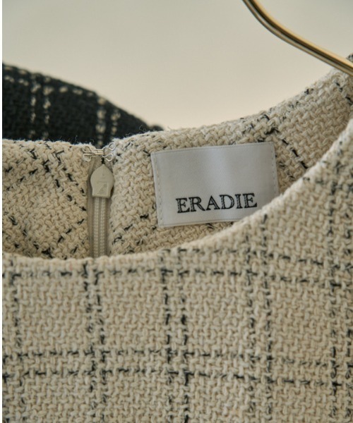ERADIE（エラディエ）の「Tweed Minimal One-piece ツイードミニマムワンピース（ワンピース・レディース・アイボリー/ブラック・FREE）」の4枚目の写真