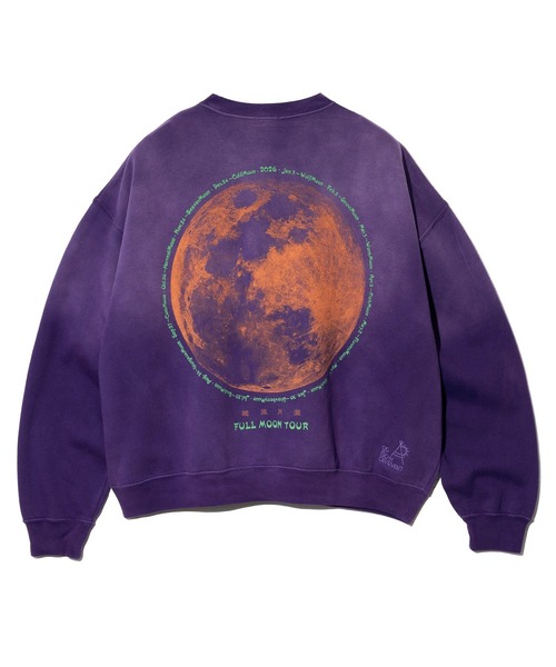 go slow caravan(ゴースローキャラバン)の「SALO裏起毛 ケミカル/フェード BOX クルースウェット FULL MOON(スウェット・メンズ・レッド/ネイビー/ブラック・MEDIUM/LARGE/X-LARGE)」の12枚目の写真