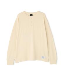 【日本限定】Alpha Industries/アルファインダストリーズ/HONEYCOMB WAFFLE LS HENLEY NECK T-SHIRT/ハニカム ワッフル ヘンリー ネック Tシャツ