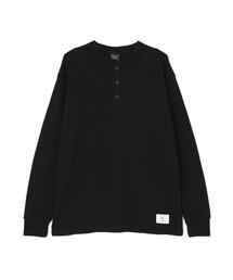 【日本限定】Alpha Industries/アルファインダストリーズ/HONEYCOMB WAFFLE LS HENLEY NECK T-SHIRT/ハニカム ワッフル ヘンリー ネック Tシャツ