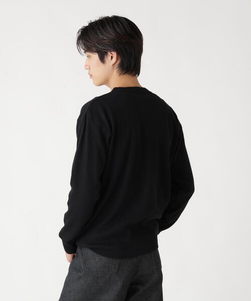 Alpha Industries(アルファインダストリーズ)の「Alpha Industries/アルファインダストリーズ/HONEYCOMB WAFFLE LS HENLEY NECK T-SHIRT/ハニカム ワッフル ヘンリー ネック Tシャツ(Tシャツ/カットソー・メンズ・キナリ/ブラック/ホワイト系2・2XL/L/M/S/XL)」の12枚目の写真