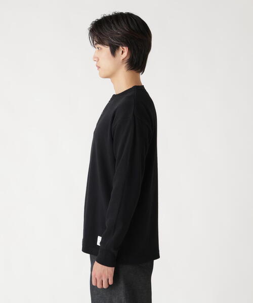 Alpha Industries（アルファインダストリーズ）の「Alpha Industries/アルファインダストリーズ/HONEYCOMB WAFFLE LS HENLEY NECK T-SHIRT/ハニカム ワッフル ヘンリー ネック Tシャツ（Tシャツ/カットソー・メンズ・キナリ/ブラック/ホワイト系2・2XL/L/M/S/XL）」の4枚目の写真