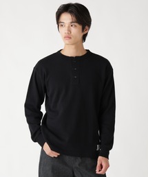 Alpha Industries/アルファインダストリーズ/HONEYCOMB WAFFLE LS HENLEY NECK T-SHIRT/ハニカム ワッフル ヘンリー ネック Tシャツ