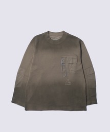 and wander | 【and wander/アンドワンダー】ROA garment dye waffle pocket L/S T(Tシャツ/カットソー)
