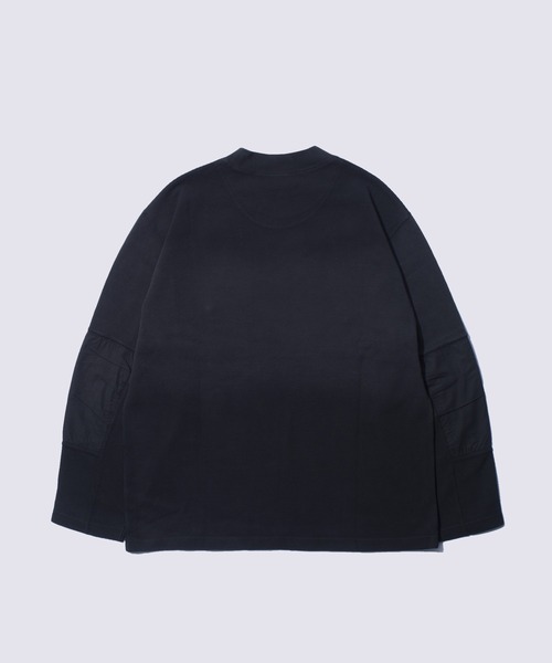 and wander/アンドワンダー】ROA garment dye waffle pocket L/S T（T