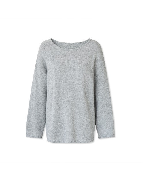 セール】ラウンドネックルーズニット ラウンドネック ニット ドロップ