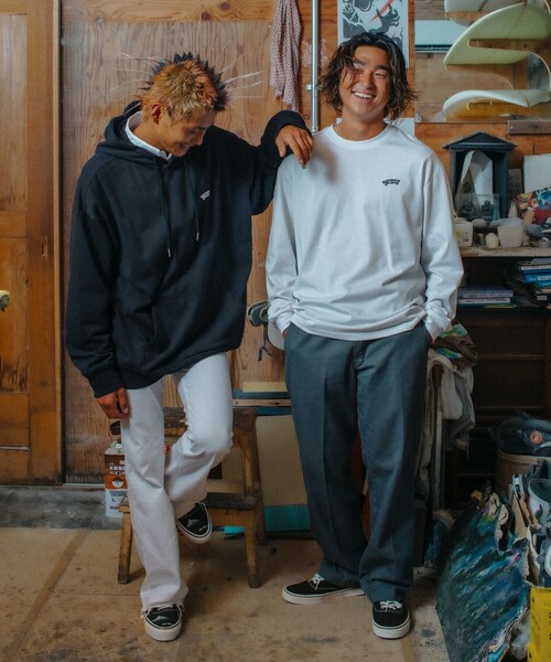 VANS（バンズ）の「Vans × Yusuke Hanai / Long Sleeve T-shirt（Tシャツ/カットソー・メンズ・ブラック/ホワイト・S/M/L/XL）」の12枚目の写真