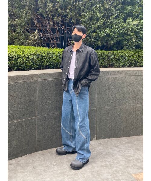 DNSR（ディーエヌエスアール）の「ウェーブドロップデニムブルー（デニムパンツ・メンズ・その他・X-LARGE/LARGE）」の6枚目の写真