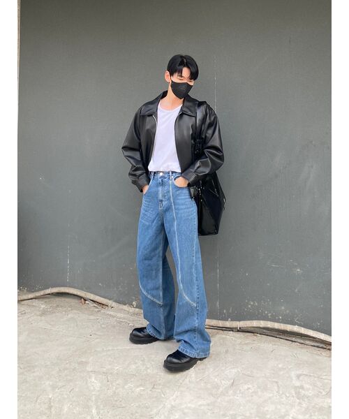 DNSR（ディーエヌエスアール）の「ウェーブドロップデニムブルー（デニムパンツ・メンズ・その他・X-LARGE/LARGE）」の9枚目の写真