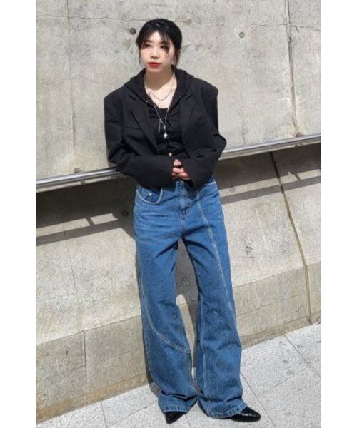 DNSR（ディーエヌエスアール）の「ウェーブドロップデニムブルー（デニムパンツ・メンズ・その他・X-LARGE/LARGE）」の10枚目の写真