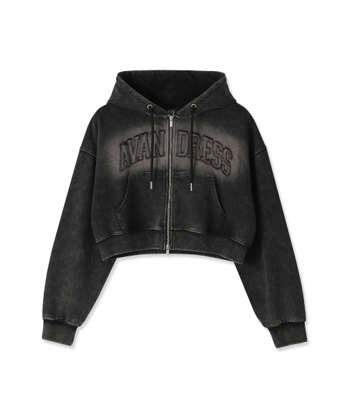 AVANDRESS（アバンドレス ）の「Salt Applique Crop Hood Zip-up_2Colors（パーカー・レディース・ブラック/PINK・SMALL/MEDIUM）」の5枚目の写真