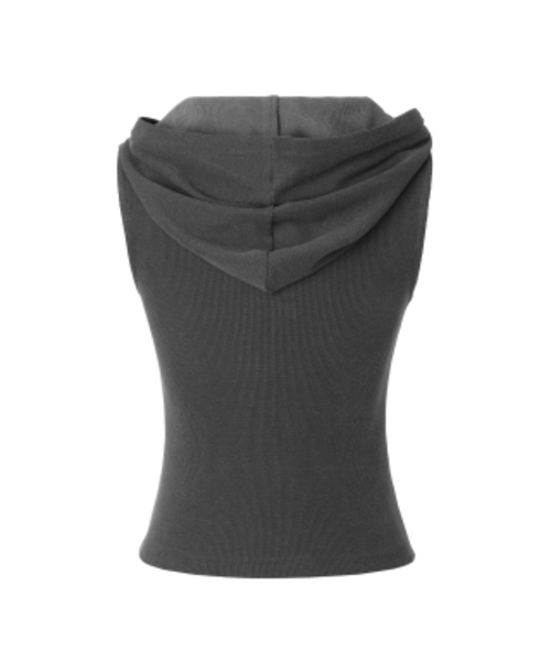 KHAKIPOINT（カーキポイント）の「Vintage Hood Sleeveless (charcoal)（Tシャツ/カットソー・レディース・その他・FREE）」の3枚目の写真