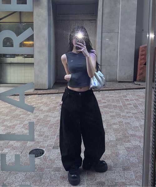 KHAKIPOINT（カーキポイント）の「Vintage Hood Sleeveless (charcoal)（Tシャツ/カットソー・レディース・その他・FREE）」の5枚目の写真