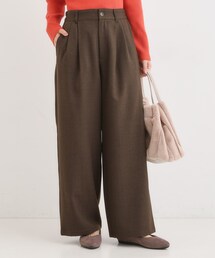 Cutie Blonde | 【セットアップ可】チェック柄タックワイドパンツ(その他パンツ)