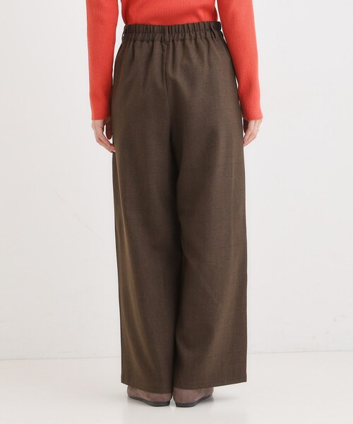 Cutie Blonde(キューティーブロンド)の「【セットアップ可】チェック柄タックワイドパンツ(その他パンツ・レディース・ダークブラウン系1/ベージュ系1・04/03/02/01)」の3枚目の写真