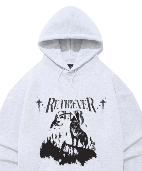 Retriever Club（レトリーバークラブ）の「WITH THE MOON HOODIE [MELANGE GRAY]（パーカー・レディース・その他・MEDIUM/LARGE/X-LARGE）」の3枚目の写真