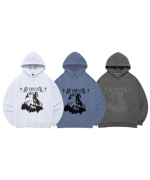 Retriever Club（レトリーバークラブ）の「WITH THE MOON HOODIE [MELANGE GRAY]（パーカー・レディース・その他・MEDIUM/LARGE/X-LARGE）」の5枚目の写真