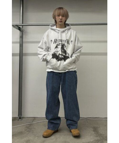Retriever Club（レトリーバークラブ）の「WITH THE MOON HOODIE [MELANGE GRAY]（パーカー・レディース・その他・MEDIUM/LARGE/X-LARGE）」の6枚目の写真