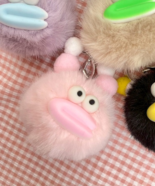 WEGO/ぽんぽんモンスターぬいぐるみキーホルダー（キーホルダー