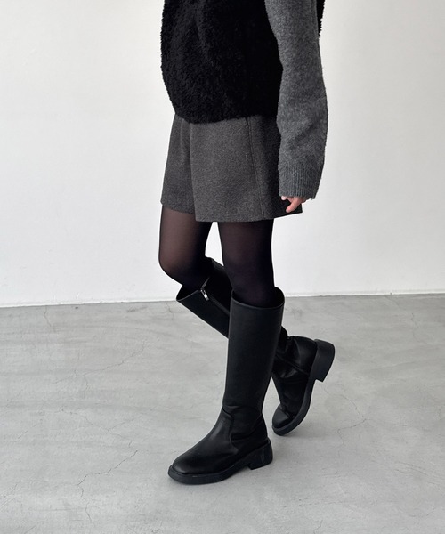 CANAL JEAN（キャナルジーン）の「El mar　ベルト付ウォームショートパンツ（その他パンツ・レディース・グレー/ブラウン・SMALL/MEDIUM）」の6枚目の写真