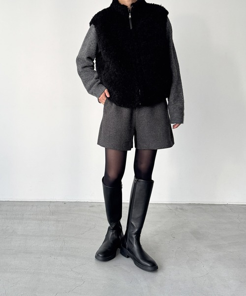 CANAL JEAN（キャナルジーン）の「El mar　ベルト付ウォームショートパンツ（その他パンツ・レディース・グレー/ブラウン・SMALL/MEDIUM）」の8枚目の写真