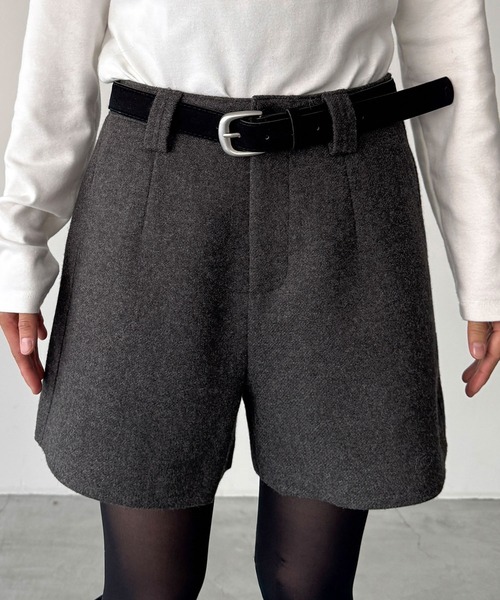 CANAL JEAN（キャナルジーン）の「El mar　ベルト付ウォームショートパンツ（その他パンツ・レディース・グレー/ブラウン・SMALL/MEDIUM）」の9枚目の写真