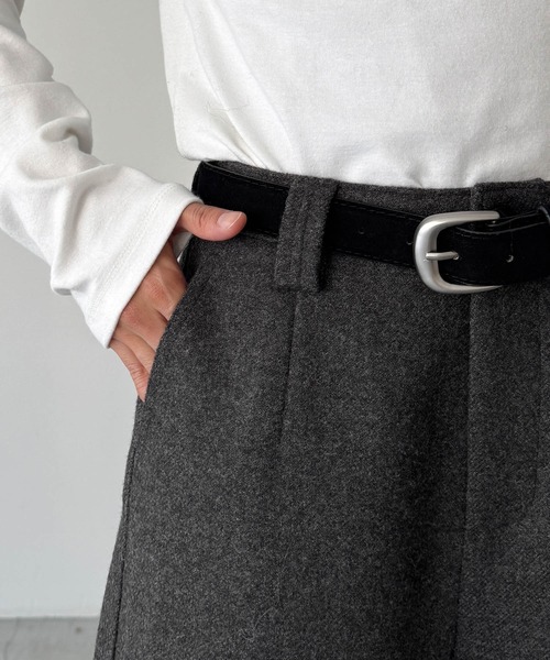 CANAL JEAN（キャナルジーン）の「El mar　ベルト付ウォームショートパンツ（その他パンツ・レディース・グレー/ブラウン・SMALL/MEDIUM）」の12枚目の写真