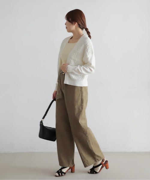 NOMBRE IMPAIR（ノンブルアンペール）の「チュールヤーンJQ　ボレロ（カーディガン/ボレロ・レディース・チャコールグレー/ホワイト・FREE）」の9枚目の写真