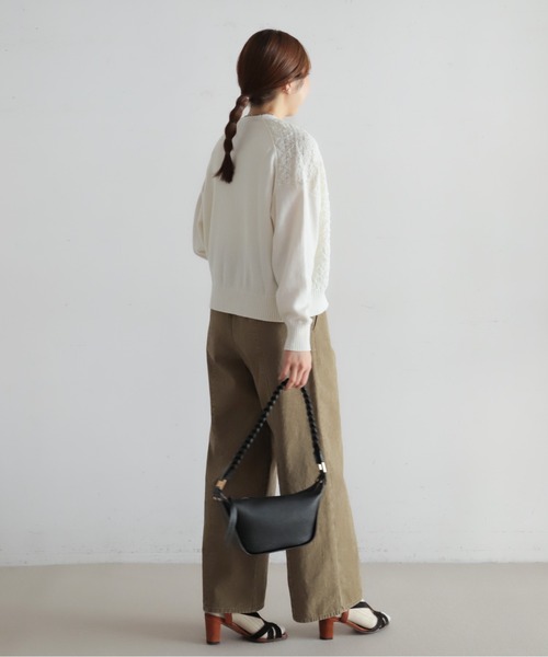 NOMBRE IMPAIR（ノンブルアンペール）の「チュールヤーンJQ　ボレロ（カーディガン/ボレロ・レディース・チャコールグレー/ホワイト・FREE）」の8枚目の写真