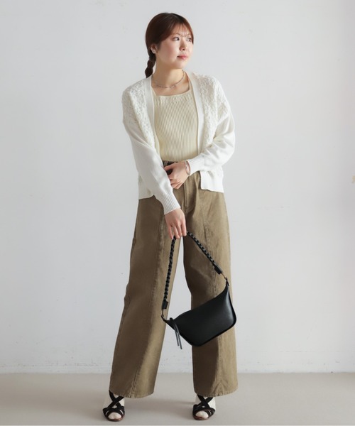 NOMBRE IMPAIR（ノンブルアンペール）の「チュールヤーンJQ　ボレロ（カーディガン/ボレロ・レディース・チャコールグレー/ホワイト・FREE）」の10枚目の写真