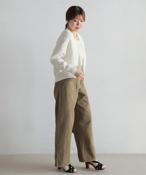 NOMBRE IMPAIR（ノンブルアンペール）の「チュールヤーンJQ　ボレロ（カーディガン/ボレロ・レディース・チャコールグレー/ホワイト・FREE）」の5枚目の写真