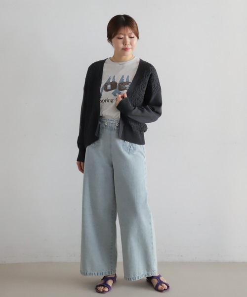 NOMBRE IMPAIR（ノンブルアンペール）の「チュールヤーンJQ　ボレロ（カーディガン/ボレロ・レディース・チャコールグレー/ホワイト・FREE）」の11枚目の写真