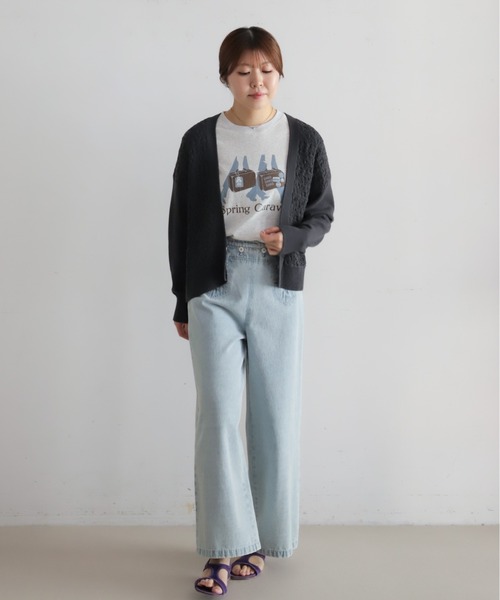 NOMBRE IMPAIR（ノンブルアンペール）の「チュールヤーンJQ　ボレロ（カーディガン/ボレロ・レディース・チャコールグレー/ホワイト・FREE）」の18枚目の写真