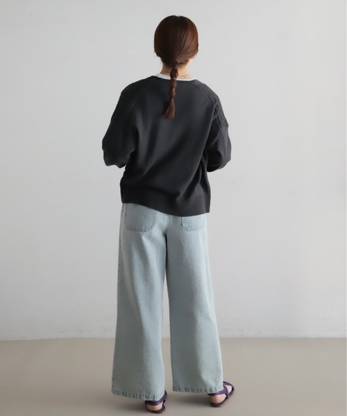 NOMBRE IMPAIR（ノンブルアンペール）の「チュールヤーンJQ　ボレロ（カーディガン/ボレロ・レディース・チャコールグレー/ホワイト・FREE）」の17枚目の写真