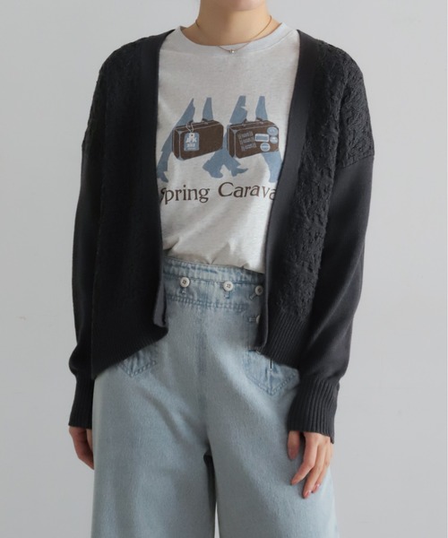 NOMBRE IMPAIR（ノンブルアンペール）の「チュールヤーンJQ　ボレロ（カーディガン/ボレロ・レディース・チャコールグレー/ホワイト・FREE）」の16枚目の写真