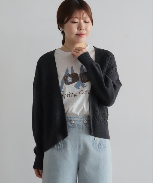 NOMBRE IMPAIR（ノンブルアンペール）の「チュールヤーンJQ　ボレロ（カーディガン/ボレロ・レディース・チャコールグレー/ホワイト・FREE）」の15枚目の写真