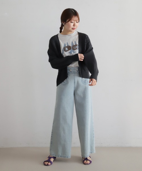 NOMBRE IMPAIR（ノンブルアンペール）の「チュールヤーンJQ　ボレロ（カーディガン/ボレロ・レディース・チャコールグレー/ホワイト・FREE）」の12枚目の写真