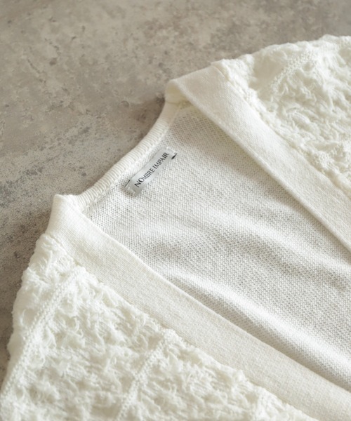 NOMBRE IMPAIR（ノンブルアンペール）の「チュールヤーンJQ　ボレロ（カーディガン/ボレロ・レディース・チャコールグレー/ホワイト・FREE）」の20枚目の写真