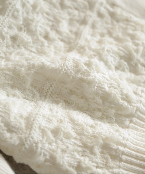 NOMBRE IMPAIR（ノンブルアンペール）の「チュールヤーンJQ　ボレロ（カーディガン/ボレロ・レディース・チャコールグレー/ホワイト・FREE）」の21枚目の写真