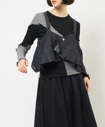 gomme（ゴム）の「プリーツデニムキャミソール（キャミソール）」