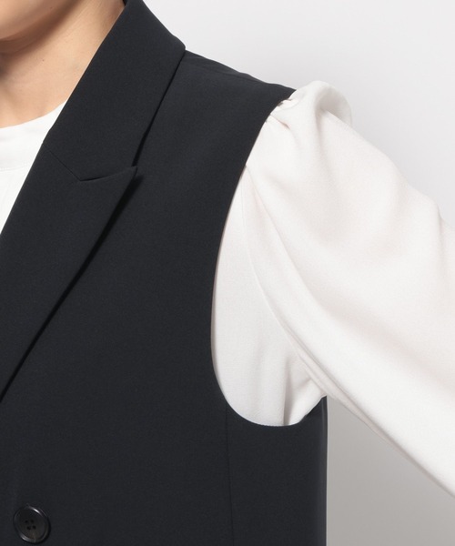 LEPSIM(レプシィム)の「【入卒式/セレモニー】Wクロスダブルジレ 598359(その他アウター・レディース・ネイビー/カーキブラウン/ブラック・FREE)」の8枚目の写真
