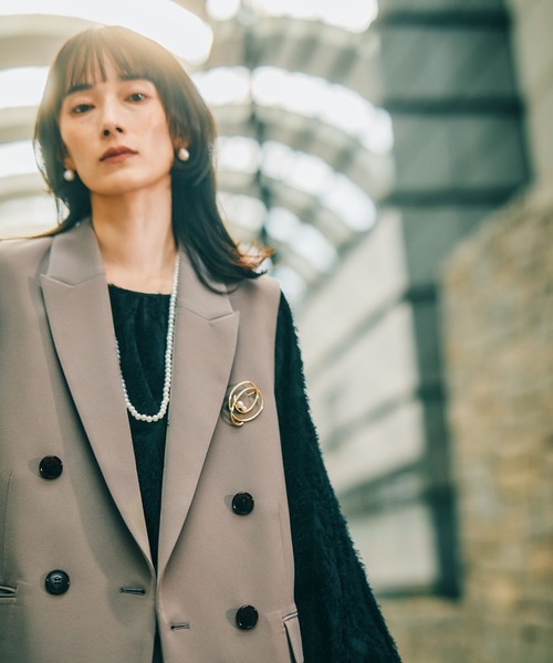 入卒式／セレモニー】Wクロスダブルジレ 598359（その他アウター